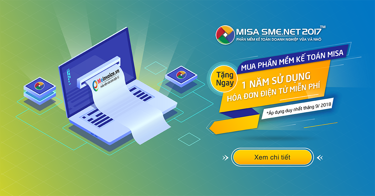 tặng hóa đơn điện tử khi mua phần mềm kế toán MISA